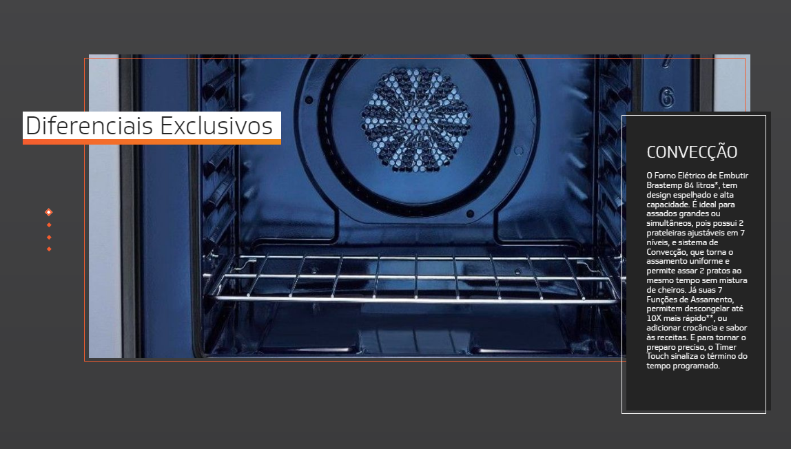 Forno de Embutir Elétrico Electrolux 80L Com Convecção PerfectCook 360 e  Grill OE8EH - Lojas Unilar